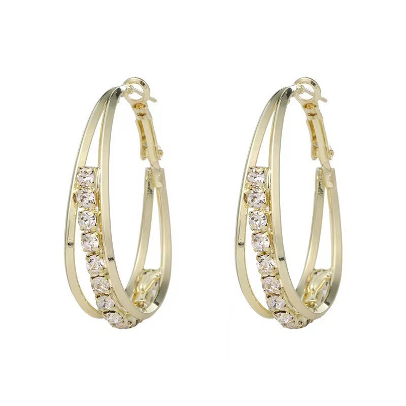 European and American fashionable and elegant geometric ear rings, ladylike style earrings, women's light luxury and high-end feel, versatile, cold style earrings trend Item Picture
