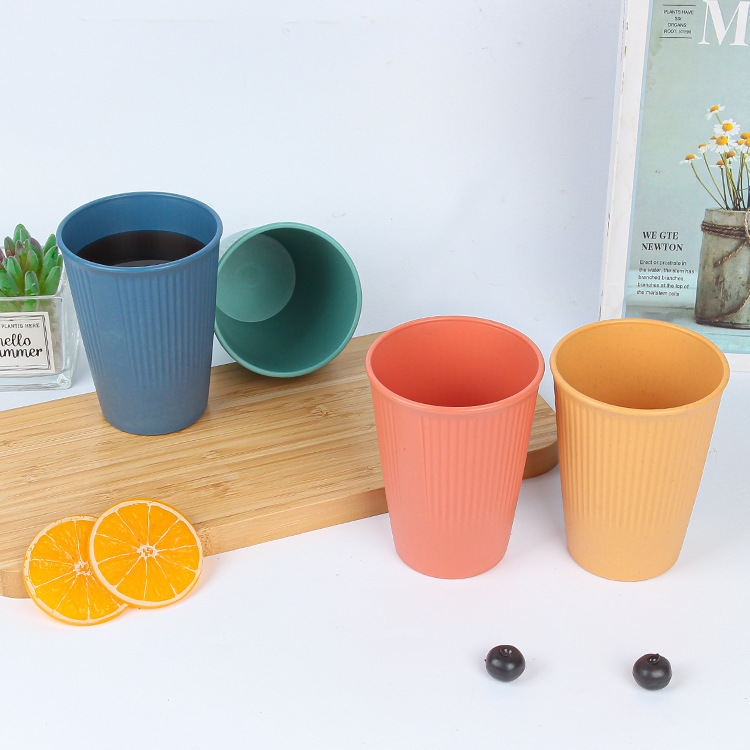 Amazon vertical pattern water cup, wheat pp cup, cross-border household simple mouthwash cup, anti-drop water cup, plastic cup wholesale Application Scenario