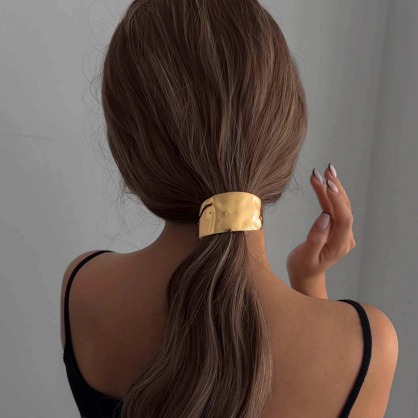 Amazon's best-selling hair accessories for Europe and America, cross-border braided hair, metal headwear, bow, hammer pattern, ponytail and hair tie combination Specification drawing