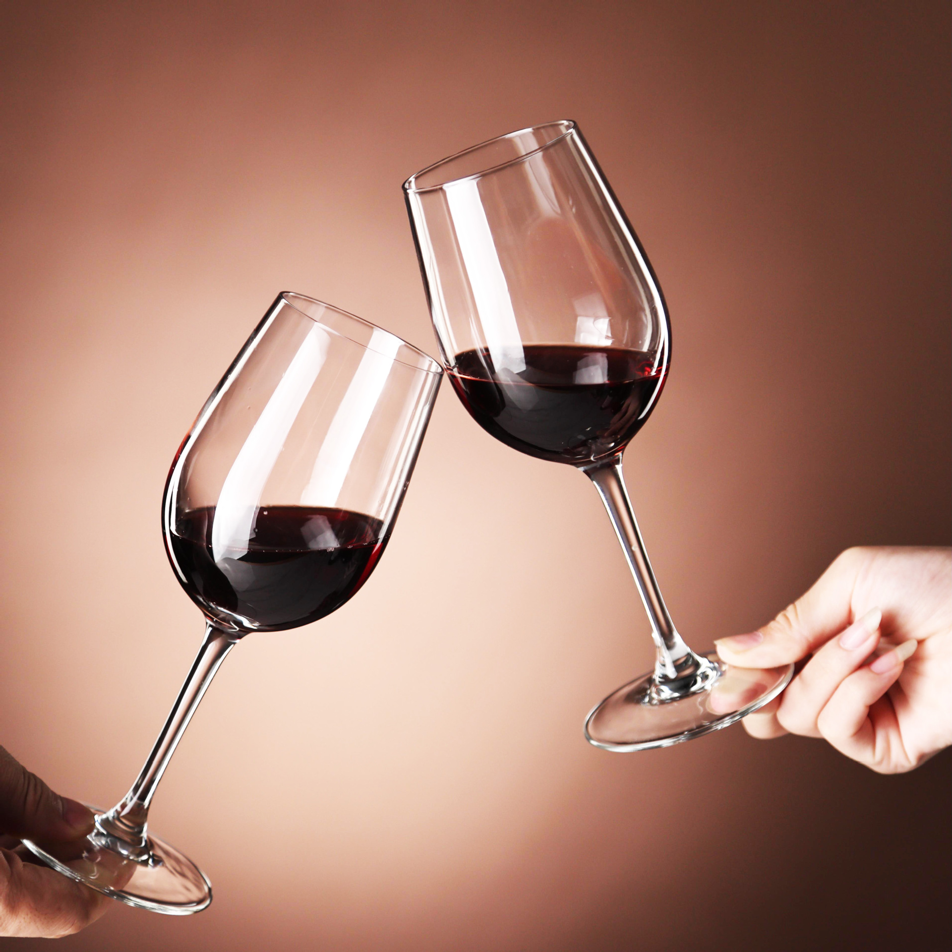 【 Factory Direct Sales 】 Transparent cold-cut glass wine glasses, household foreign wine glasses, creative wine glasses that can be printed with logos full figure