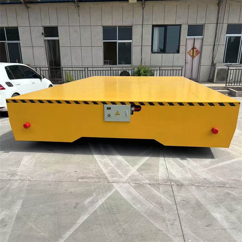 Electric flat car 3/5/10 ton factory direct supply warehouse track universal remote control trackless electric flat car Specification drawing