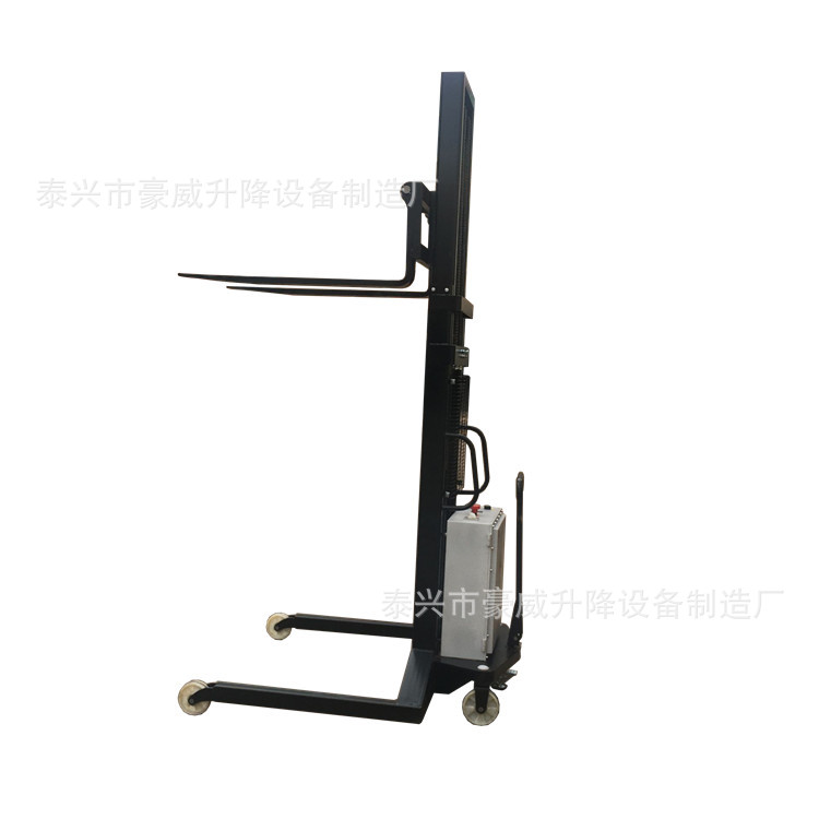 Explosion-proof electric oil drum material transfer and turnover machine, round drum stacker forklift, 2-ton battery-powered hydraulic lifting and handling forklift Item Picture