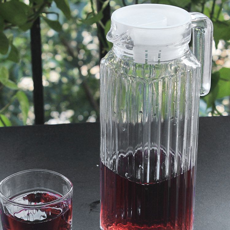 Cold water bottle, glass cold water bottle, large-capacity teapot, explosion-proof household heat-resistant high-temperature cold boiled water cup set Specification drawing