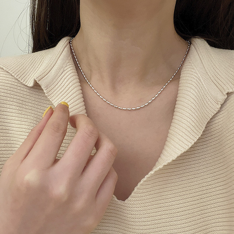 Xiaomi Grain Necklace, a unique and retro collarbone chain with a feminine design sense, is a trendy and popular necklace accessory in 2023 Specification drawing