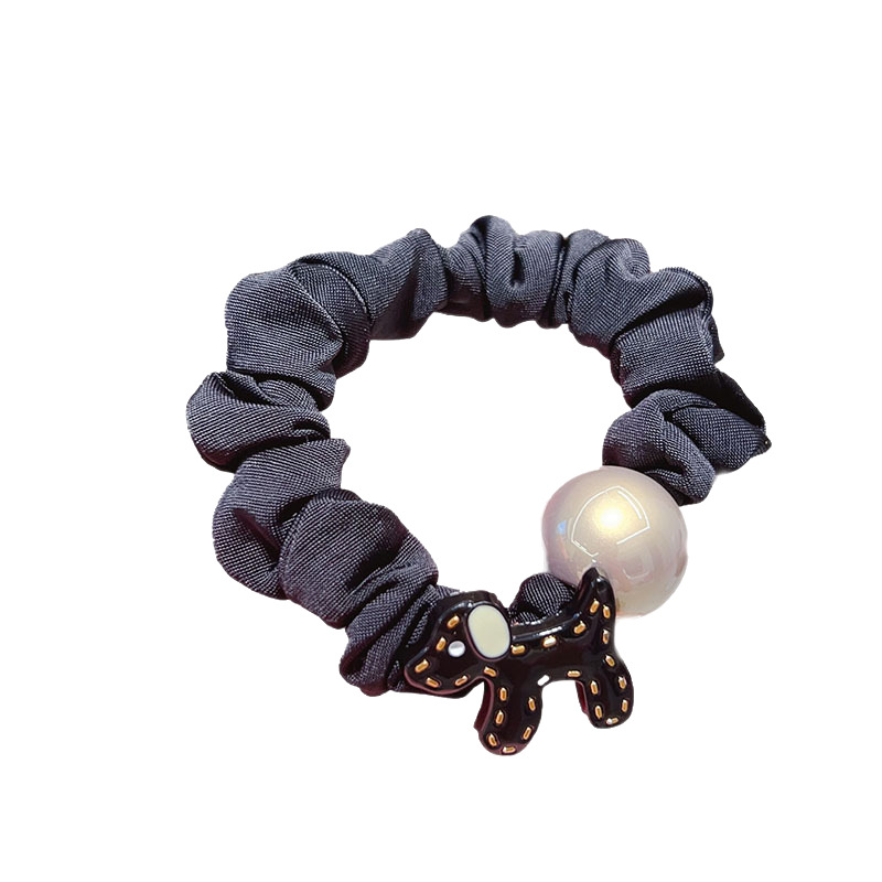 Cute cartoon puppy, pearl hair tie, hair band, simple female hair tie, rubber band, ponytail hair accessory, high-elasticity hair tie Item Picture