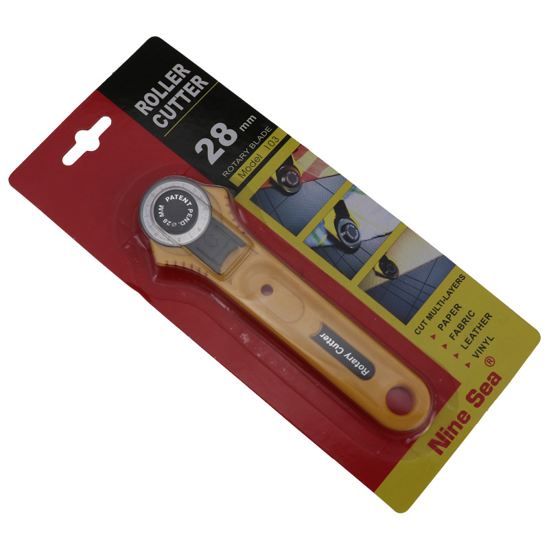 Factory direct sales of fabric cutting wheel knives, 45mm leather cutting knives, handle roller knives, 28MM fabric cutting round blades details Picture