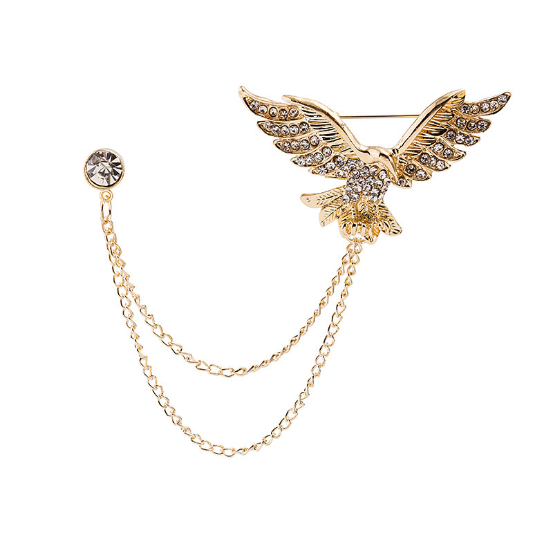 A collection of European and American personalized diamond-encrusted metal brooches and lapels, featuring a high-end, anti-glare flower mask and letter brooches Item Picture