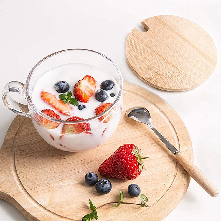 Lizun large-capacity breakfast cups, oat cups, household milk cups, coffee cups and dessert cups are available for wholesale with logo printing full figure