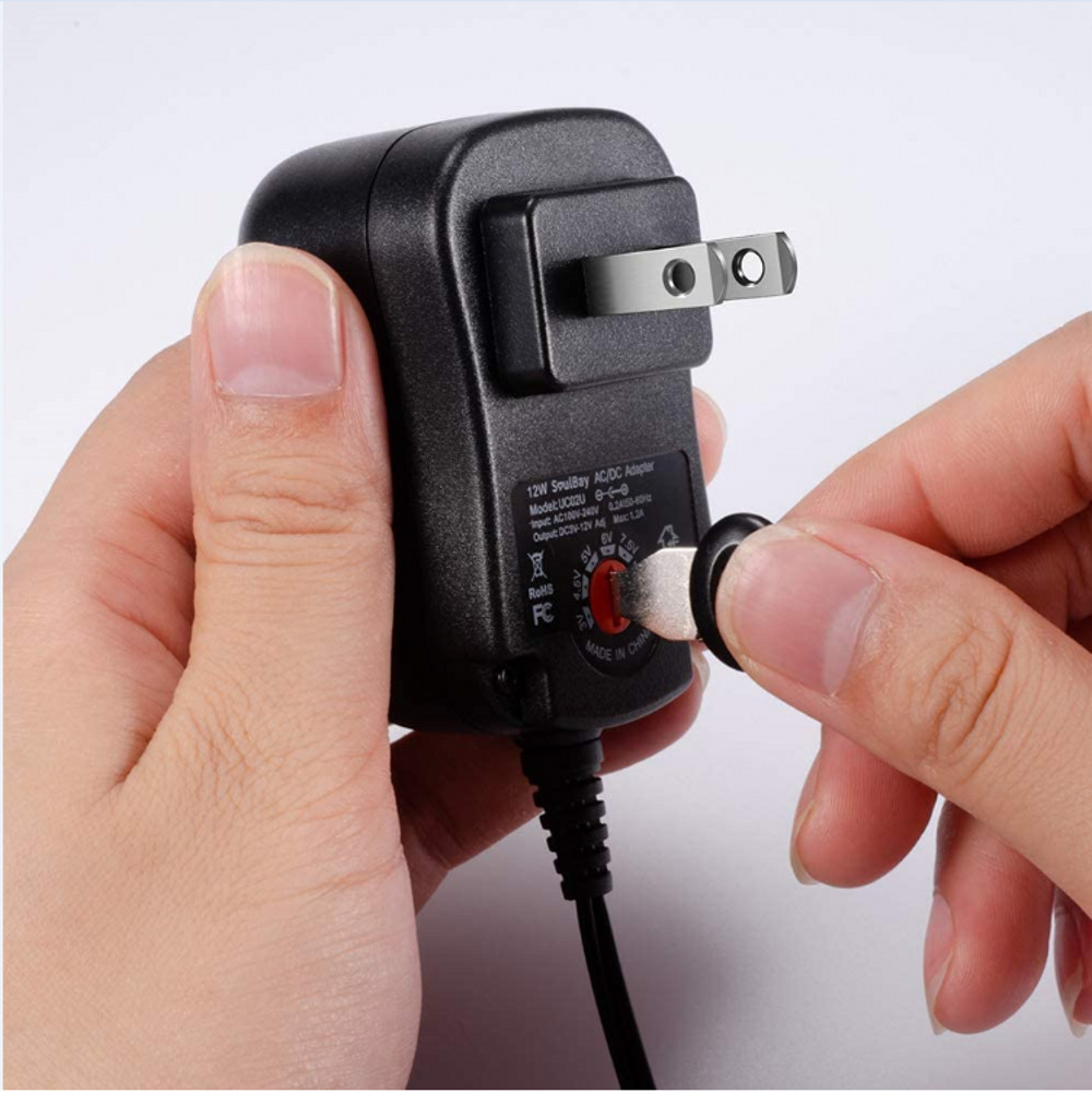 Hot-selling 12w adjustable power adapter, European and American standard 3-12V adjustable voltage power multi-functional charger cable Application Scenario