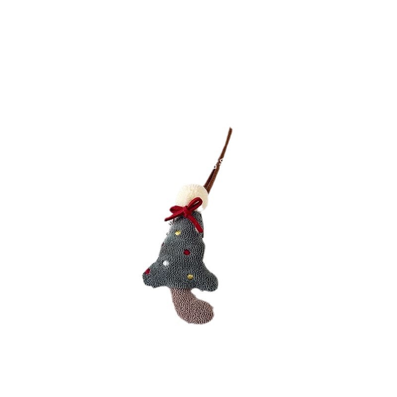 Christmas atmosphere Christmas tree fabric necklace for women, cute cartoon all-purpose necklaces for autumn and winter, holiday accessories sweater chain Item Picture