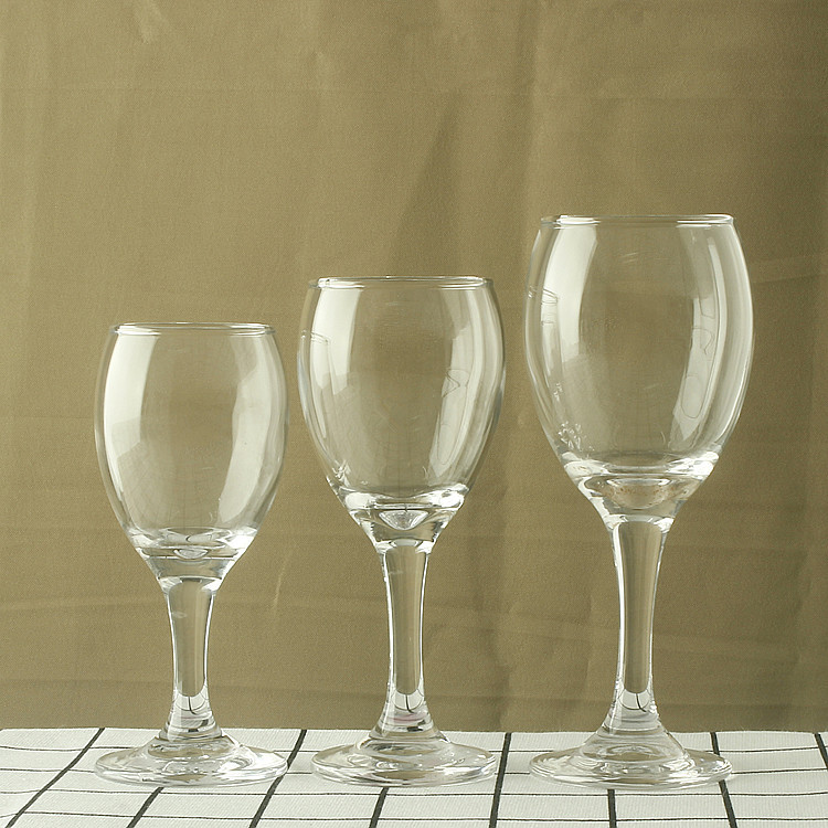 Wholesale thickened glass wine glasses, bar, hotel, household highball glasses, transparent wine glasses with logo printing Specification drawing