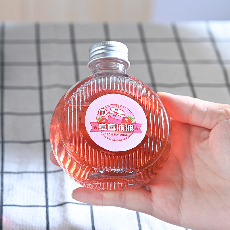 Round glass fruit wine bottles, glass empty bottles, wine bottles, beverage seals, household homemade fruit wine bottles, wholesale from manufacturers details Picture