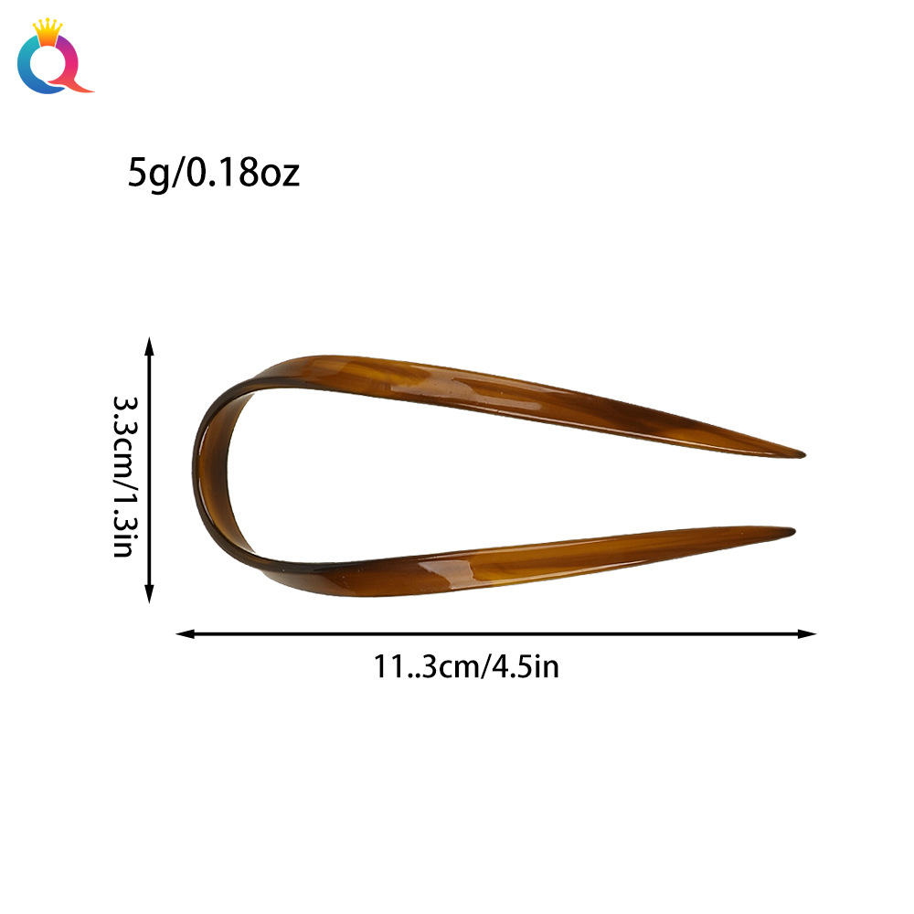 Wholesale of Qiyue Cross-border acetic acid Board simple ancient-style U-shaped hairpins, hairpins, hairpins, headwear and hair accessories Application Scenario