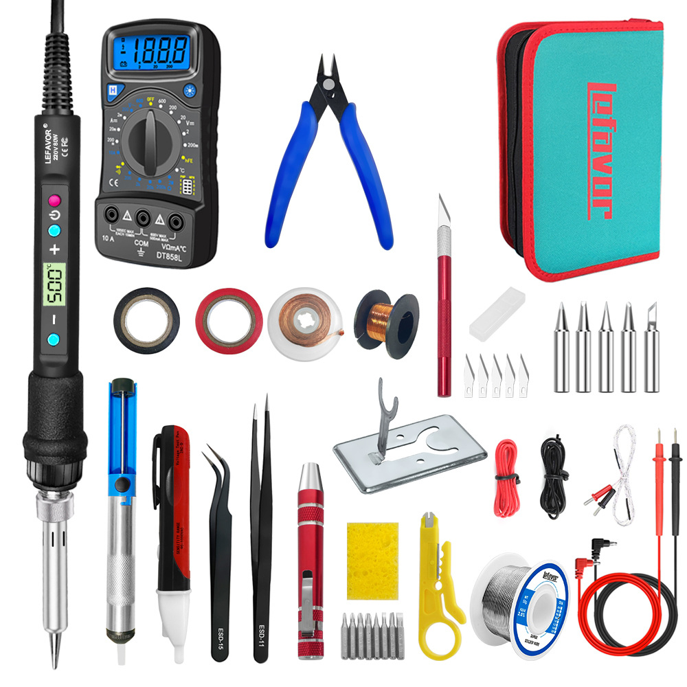 80W internal heating digital display adjustable temperature constant temperature soldering iron set, electric soldering pen, household repair tool undefined