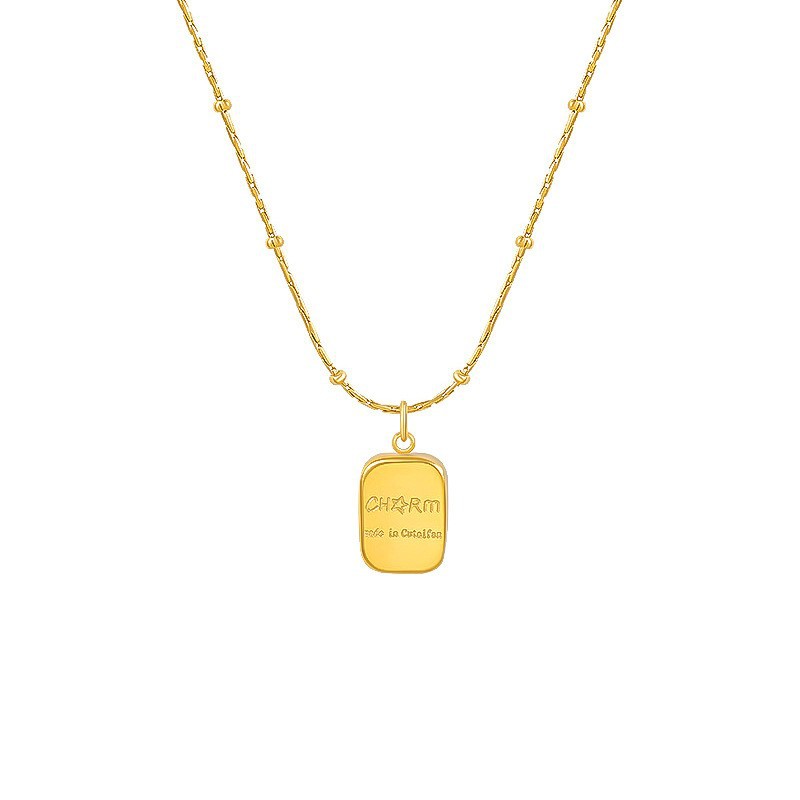 Wholesale of titanium steel necklaces with a niche and light luxury style, featuring a cold and elegant feminine charm, and Japanese and Korean fashionable and simple collarbone chains Item Picture