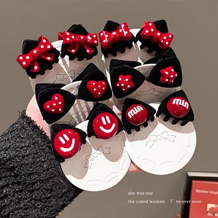Girls' small hair clips, hair clippers, small plush cat ears, forehead bangs, children's hair clips and headwear wholesale details Picture