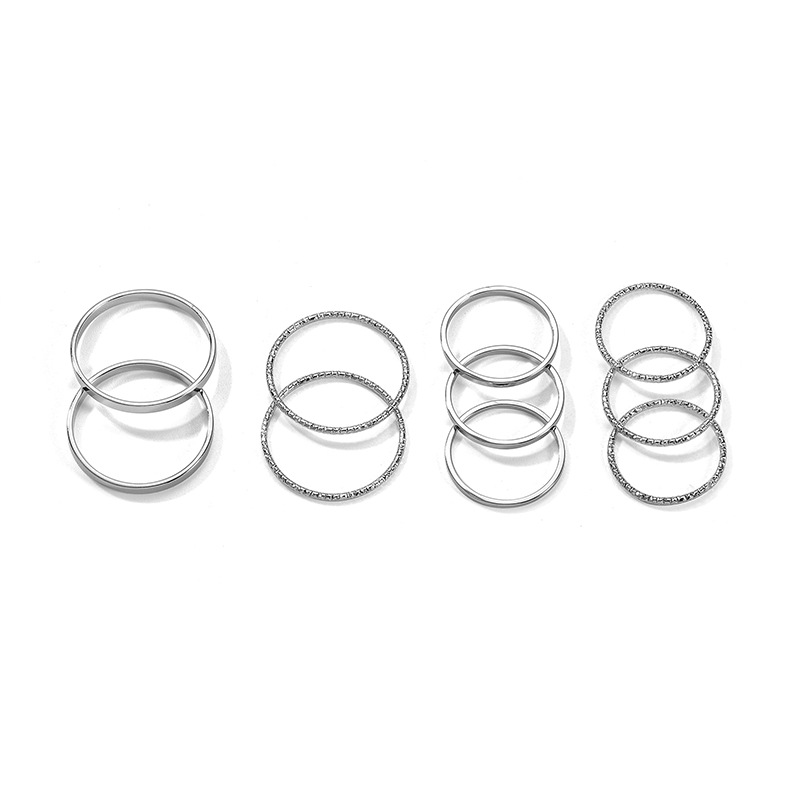 Cross-border bestseller, personalized and simple ten-piece ring set, versatile index finger grand ring set combination, joint tail ring for women Specification drawing