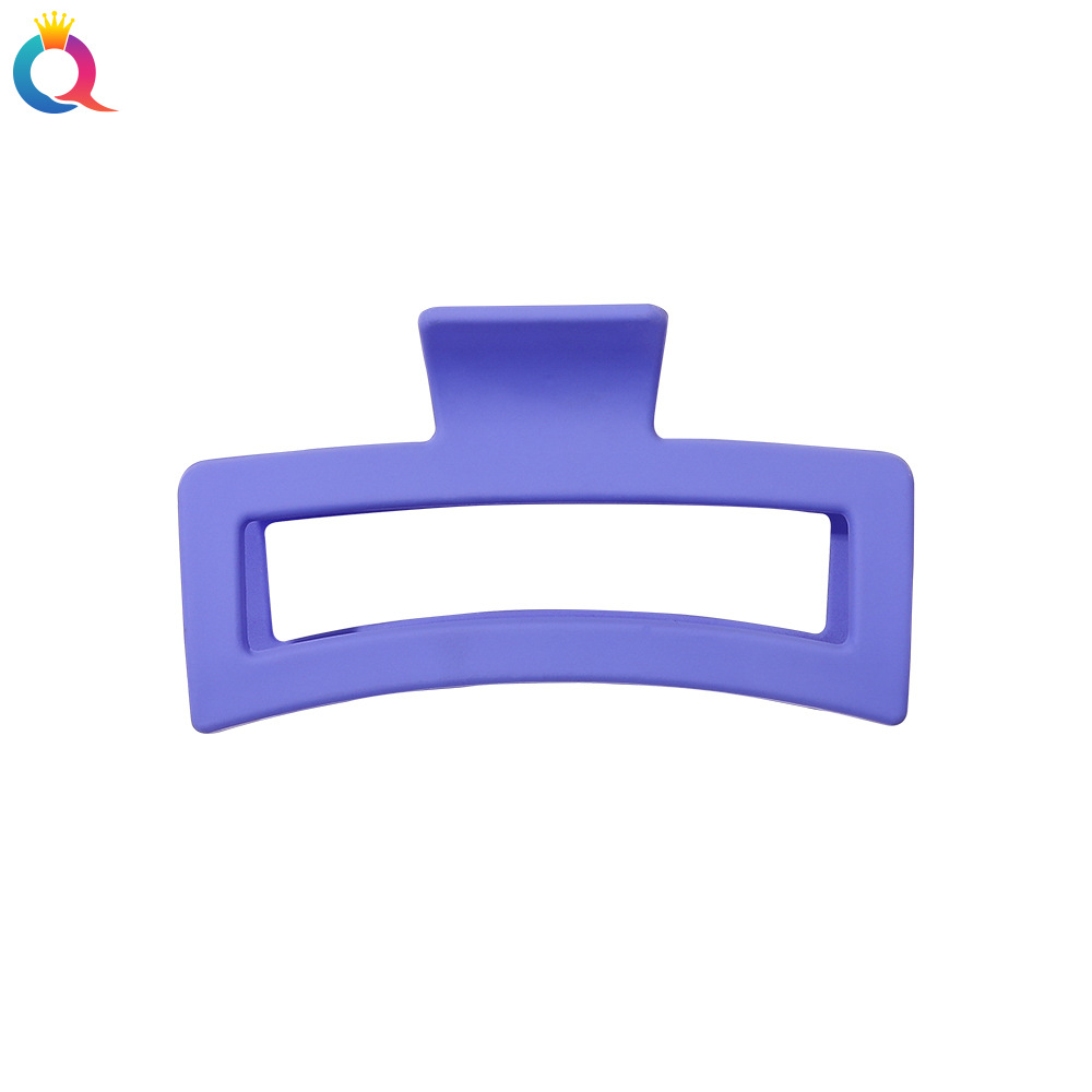 Qiyue Spring color matte hair clip, simple square ponytail clip, large 13cm updo hair clamp, shark clip hair accessory Item Picture