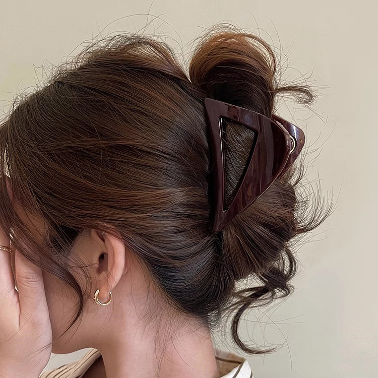 Korean-style simple acrylic grab clip, early autumn shark clip hair clip for women, 2025 new high-end style hair clip hair accessory Specification drawing