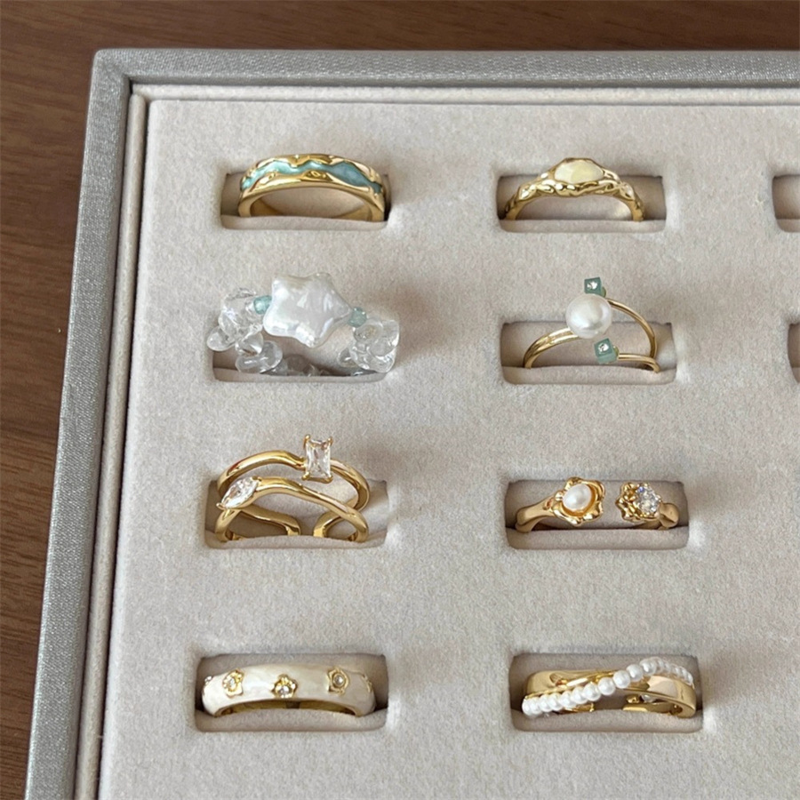 Dopamine enamel ring for Women 2024 New bestseller, niche design, unique decorative ring, ins index finger ring details Picture