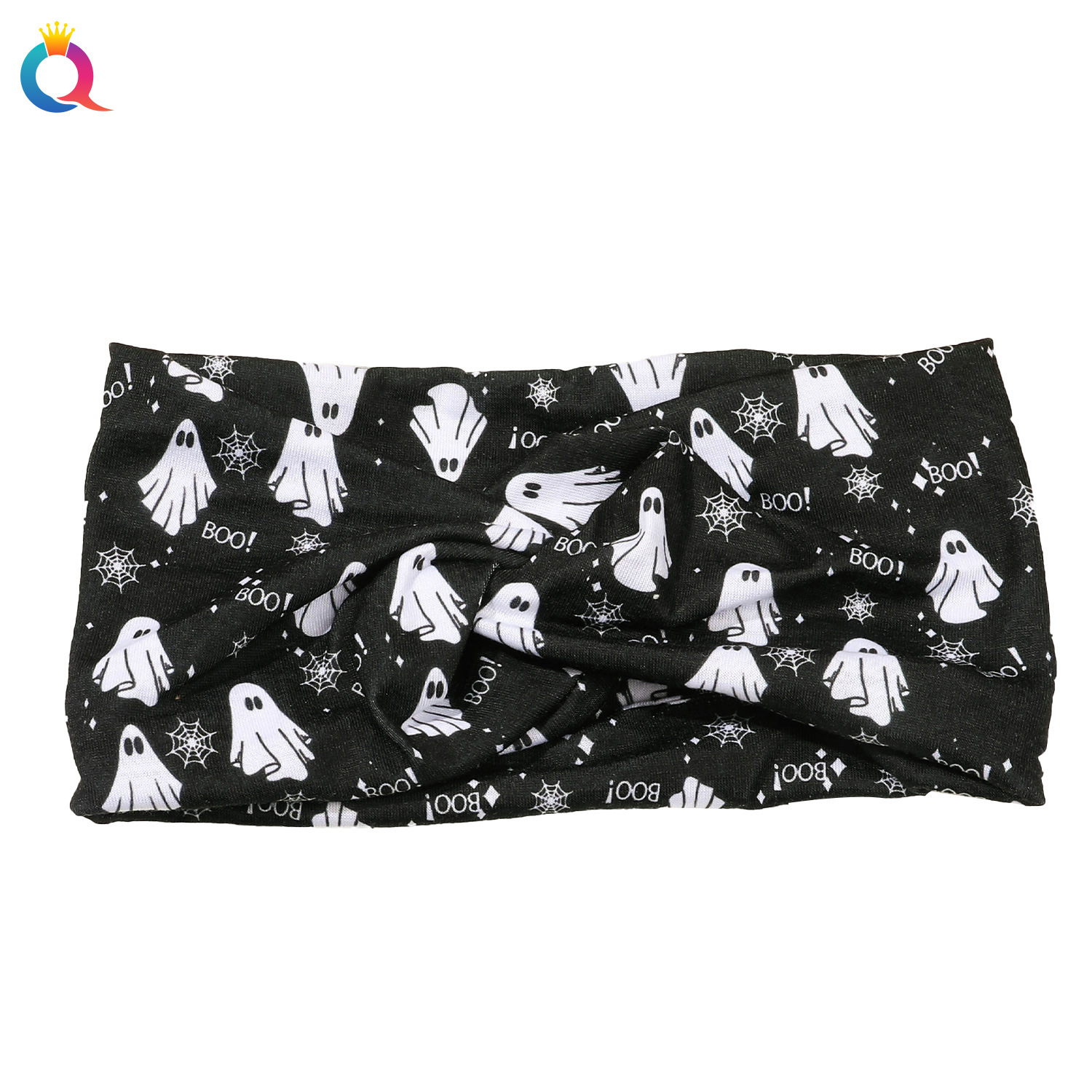 Qiyue Cross-border Halloween Skull Ghost Face Wash Hair Band, Terrifying Flat Cross-tie Hair Band, Headscarf and Hair Accessory wholesale Item Picture