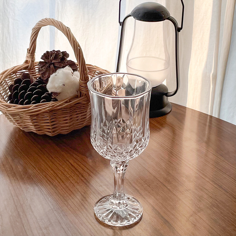 ins popular restaurant juice cup, diamond highball cup, pineapple with legs, drink cup, high appearance level glass water cup 3201 Specification drawing