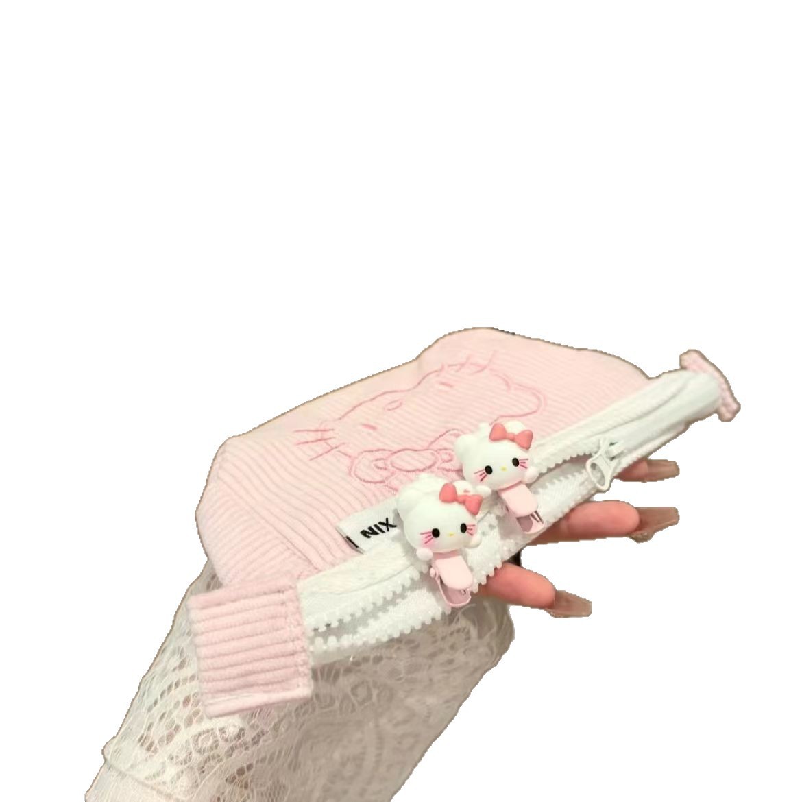 Hellokitty Papap Side Clip, kt Cat straight clip, bangs clip, side clip, ducktail clip, Hairpin without trace Item Picture