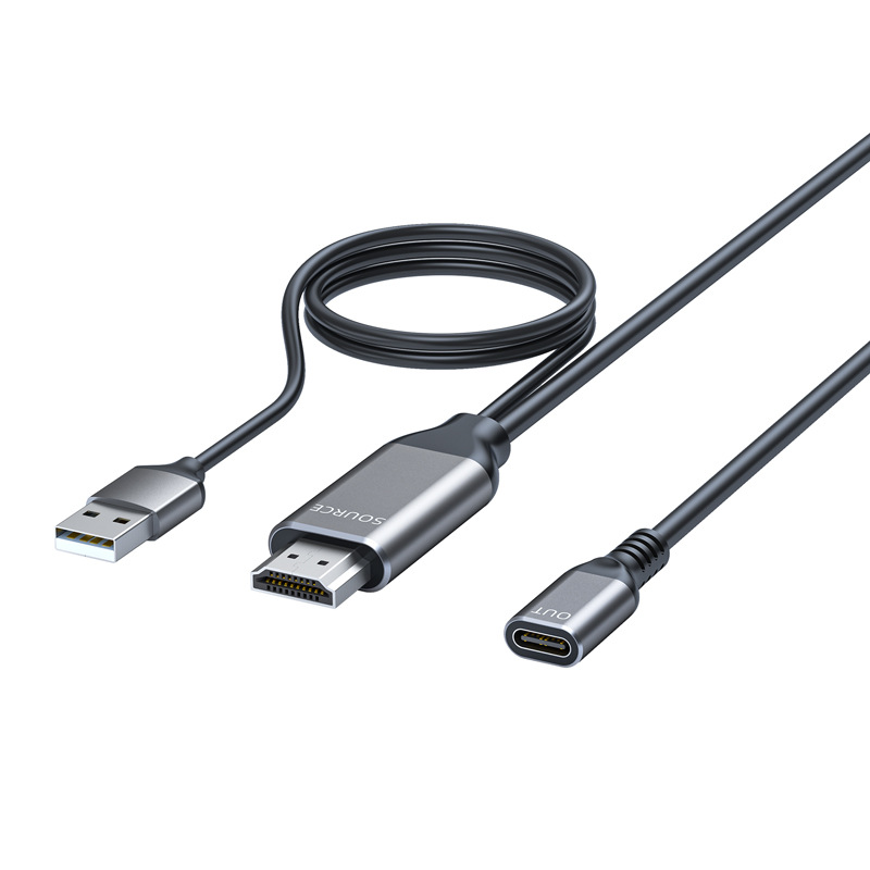 hdmi to type-c converter, hdmi to type-c adapter, hdmi to Type-C high-definition cable power supply Item Picture