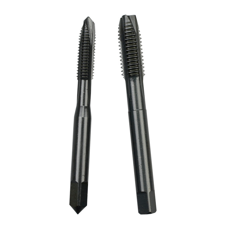 High-speed steel HSS6542 black nitrided hardened end machine tap through hole screw tip M3-M12 Specification drawing
