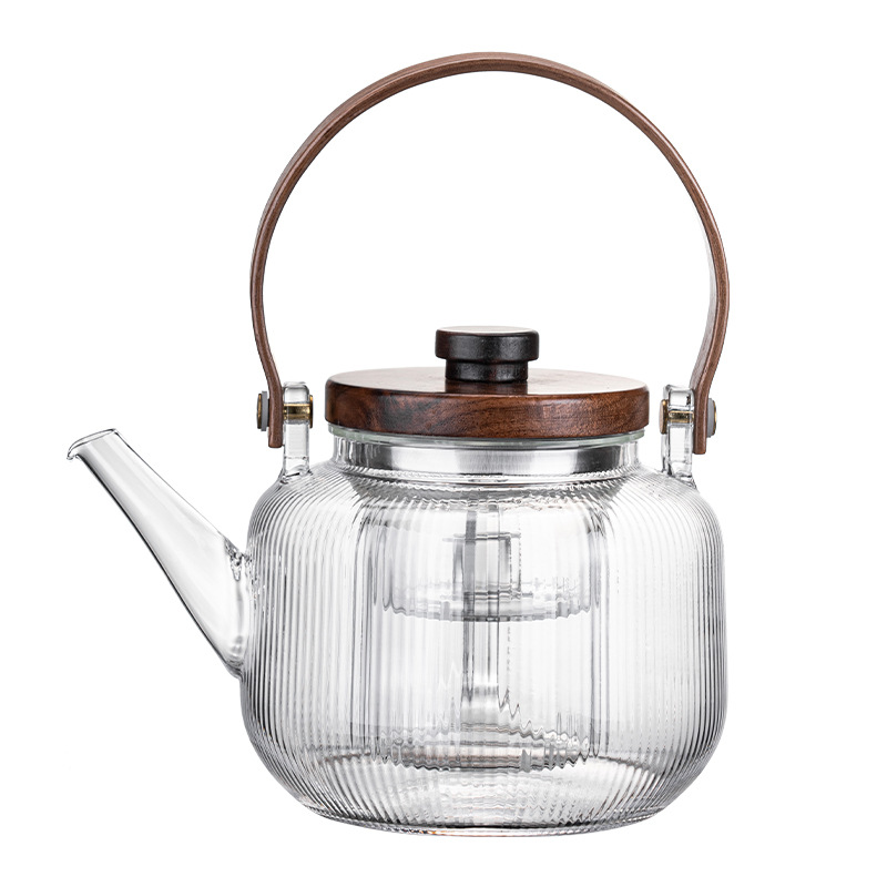 Large-capacity handle teapot, high borosilicate glass teapot, household, electric ceramic stove heating and boiling teapot, living room 1000ML Item Picture