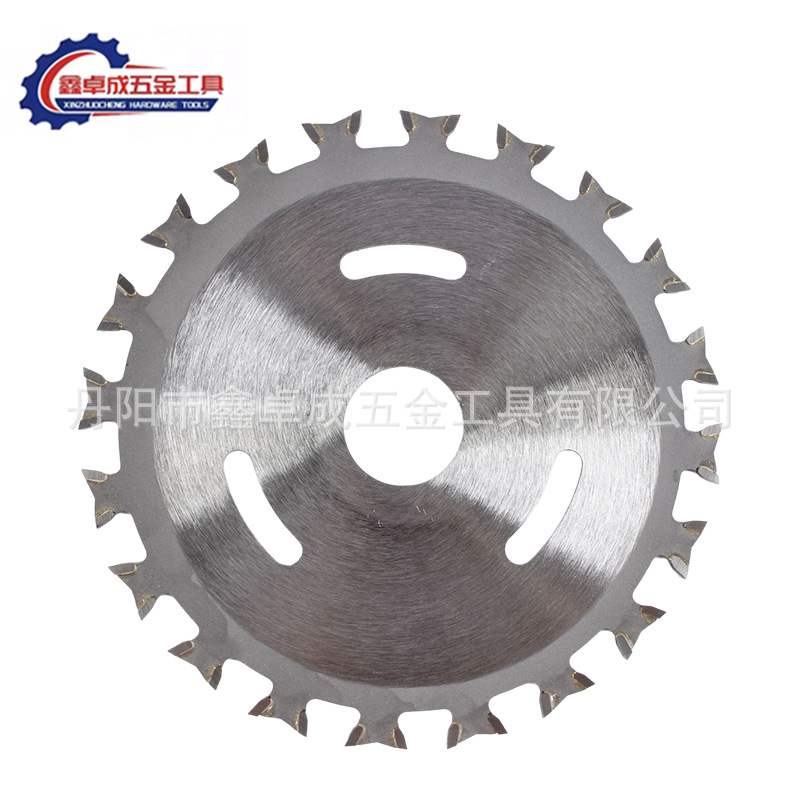 Cross-border double-blade saw blade, 4-inch hard alloy woodworking saw blade, double-sided tooth Angle grinder, cutting circular saw blade manufacturer Item Picture