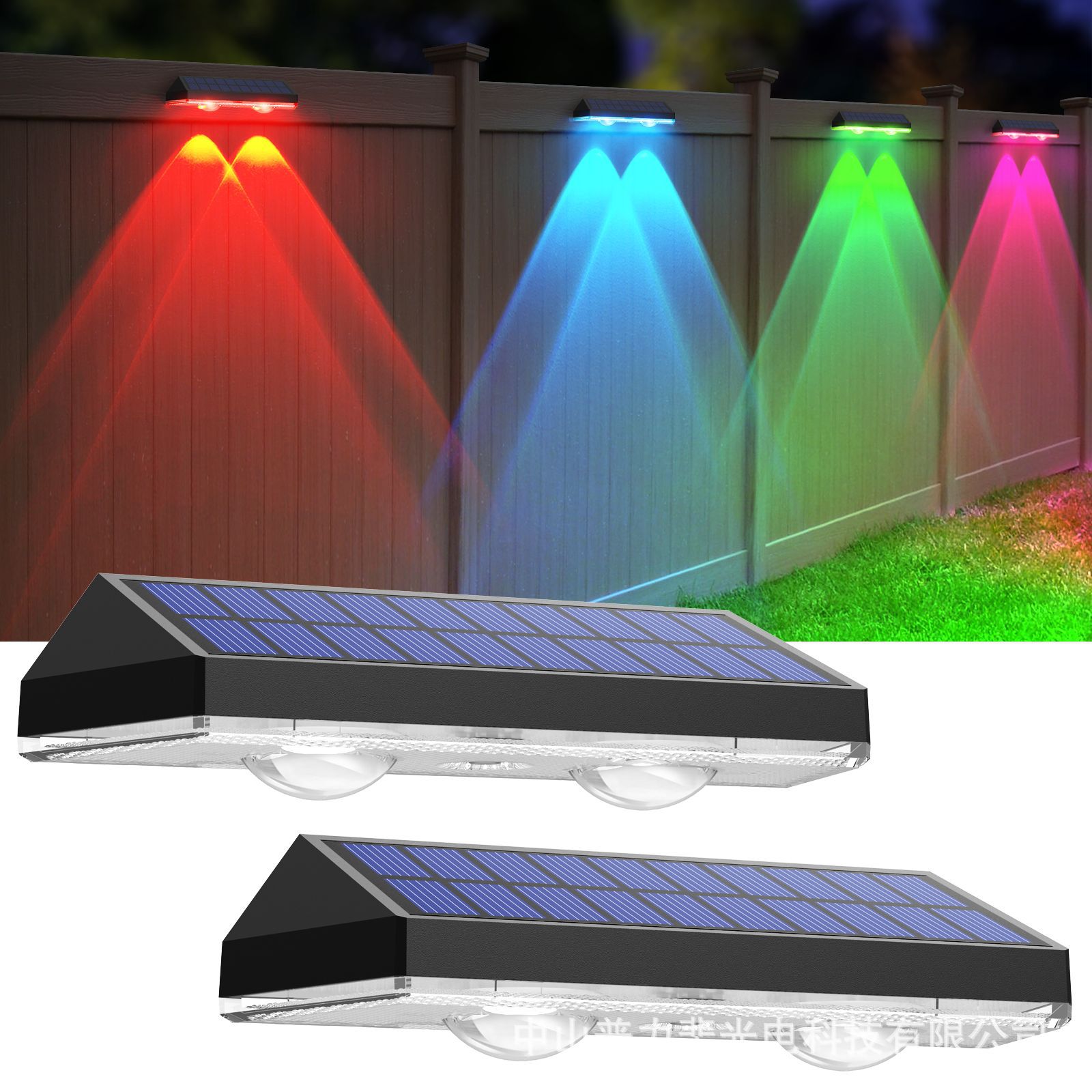 Solar-powered outdoor garden lights, outdoor waterproof wall-washing lights, household villa wall lamps, landscape decorative spotlights Application Scenario