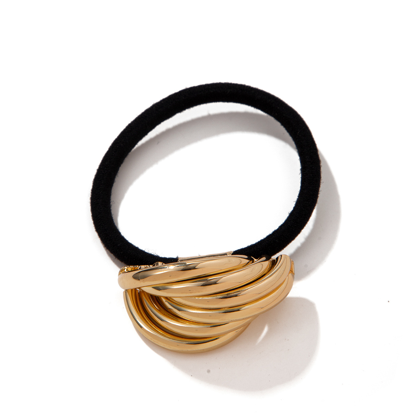 Minimalist and cold style metal hair tie and hair band 2024 new French high-end ponytail hair tie and hair accessory Item Picture