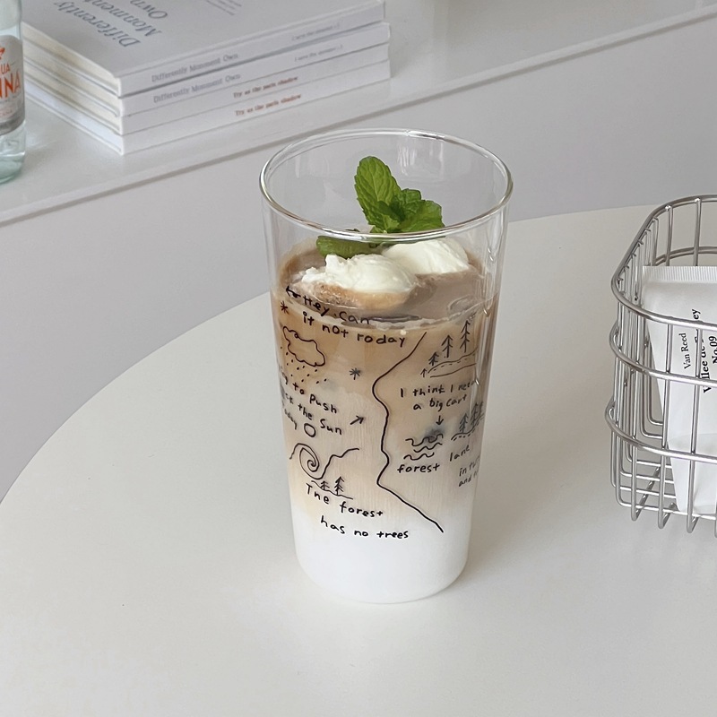 Original high-appearance-level old-fashioned glass cups, simple high-borosilicate cups, large-capacity juice cups, milk cups and coffee cups Application Scenario