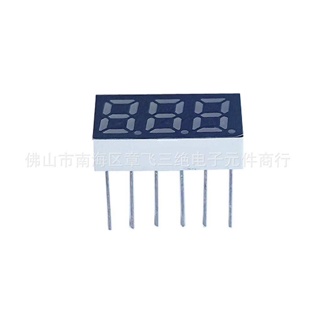 0.25-inch led digital screen, three-digit high-brightness emerald green light digital tube, single-row 6-pin 3-digit car charging digital display tube screen Item Picture