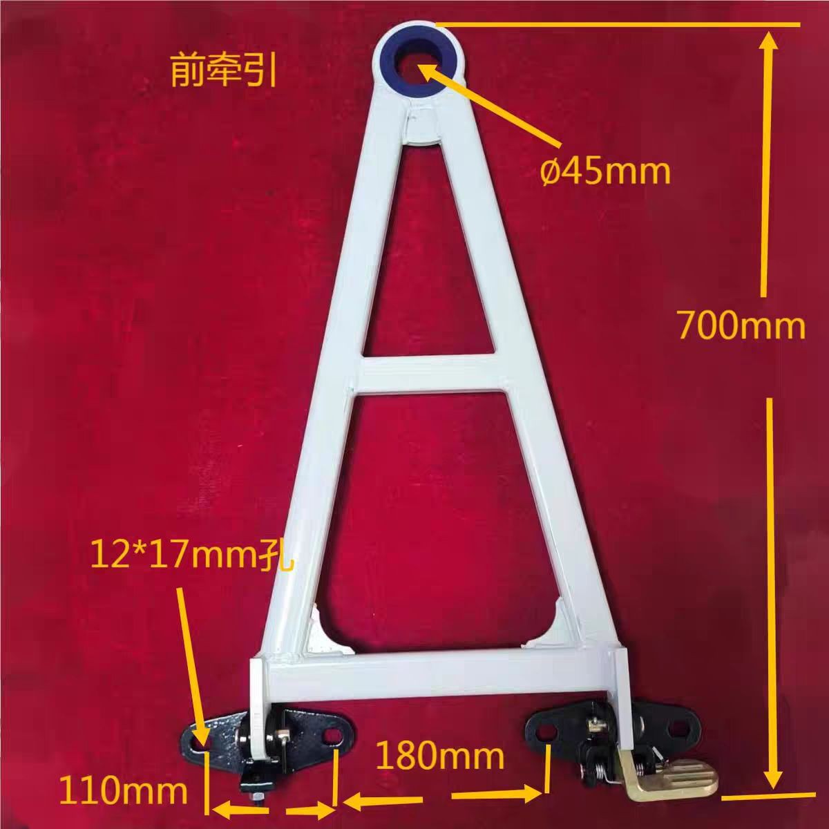 The front and rear towing devices of the workstation equipment, the logistics trolley, the turnover material rack for loading, Great Wall towing, Foton towing Application Scenario