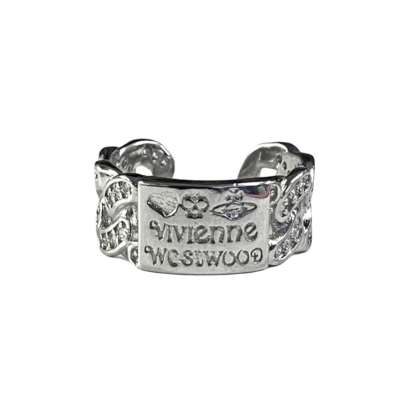 Saturn ring, a sweet and cool girl, a heart-shaped planet set, a fashionable open ring on Instagram, with a cold style, light luxury and high-end feel Item Picture
