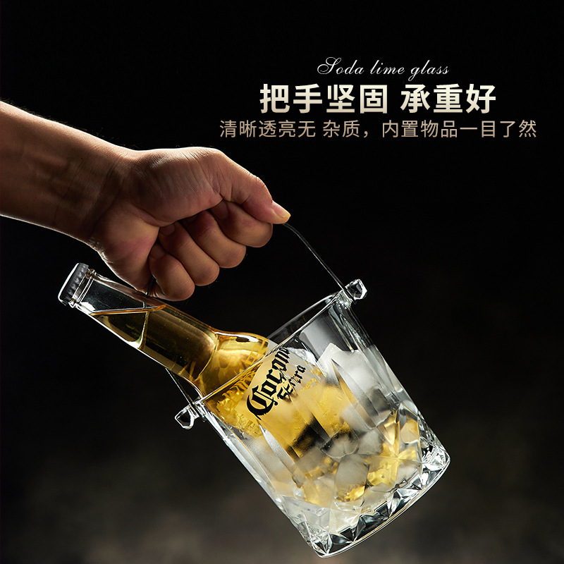 Ice buckets: Buckets for ice cubes, bars, KTVS, commercial glass storage buckets, household beer storage buckets, wholesale Item Picture
