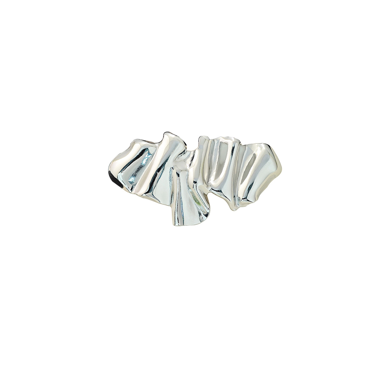 European and American creative little angel pleated brooch, light luxury and high-end, simple smooth metal style fashionable clothing pin Item Picture