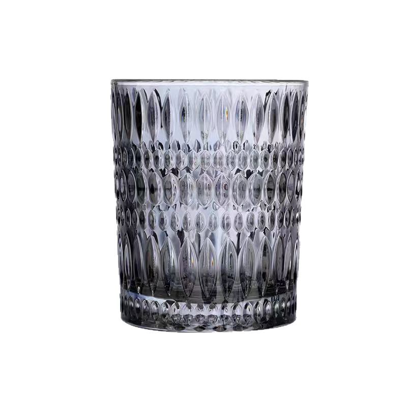 Ins-style embossed glass cups, Nordic light luxury retro household water cups, juice cups, milk beer glasses, whisky glasses Item Picture
