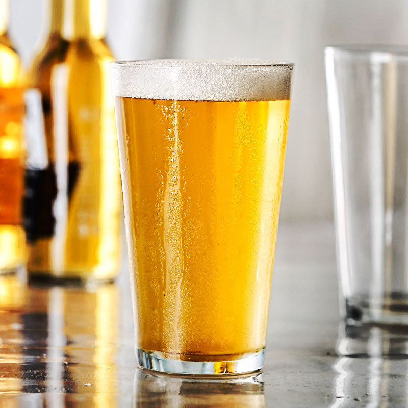 American pint cups, Pearson craft beer mugs, juice drink cups, wide-mouted glass water cups, commercial draft beer cups Specification drawing