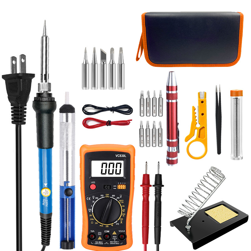 60W internal heating tool kit set, constant temperature adjustable soldering iron set, cross-border supply, household soldering iron wholesale undefined
