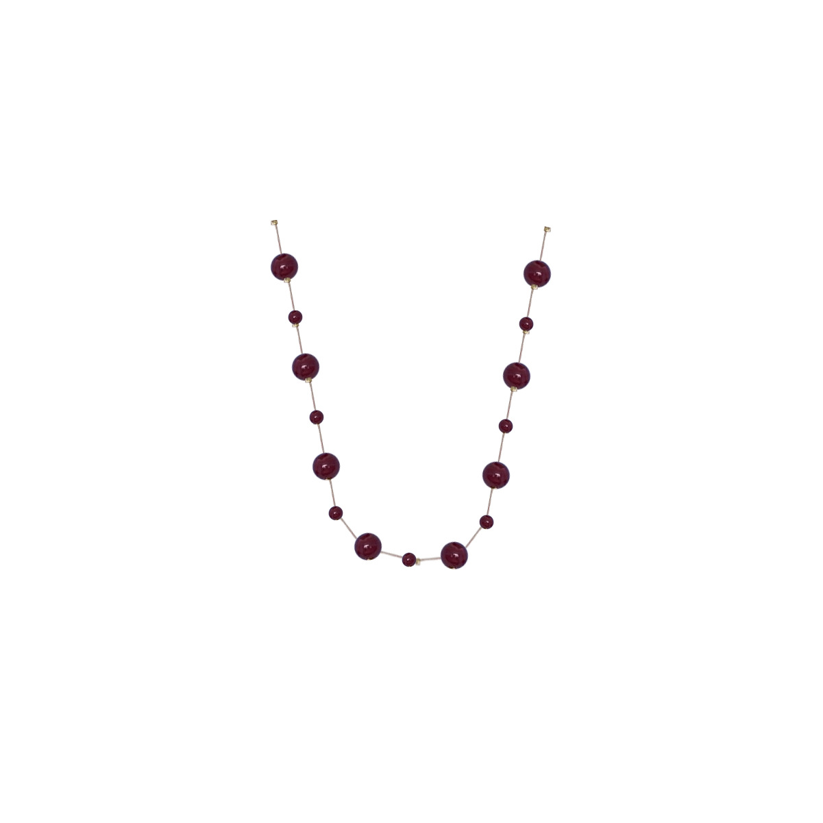 Retro red pearl necklace collarbone chain, light luxury small numerous layered sweater chain, fashionable and simple neck chain Item Picture