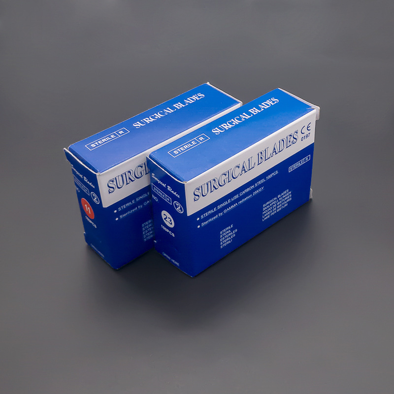 Disposable sterilized surgical blades made of carbon steel, carbon steel double eyelid engraving blades are not used in domestic hospitals Specification drawing