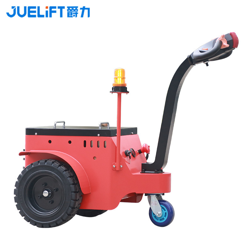 Jueli electric tractor 2-ton, 3-ton, 4-ton pedestrian towing forklift, tow hook, flatbed trailer, electric tractor full figure