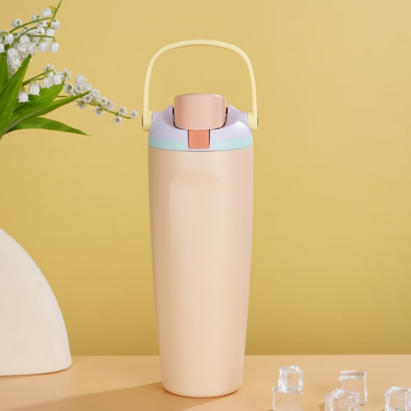 New portable car cup 30oz stainless steel insulated water bottle 304 vacuum double-layer portable double drink bountiful car pic 6