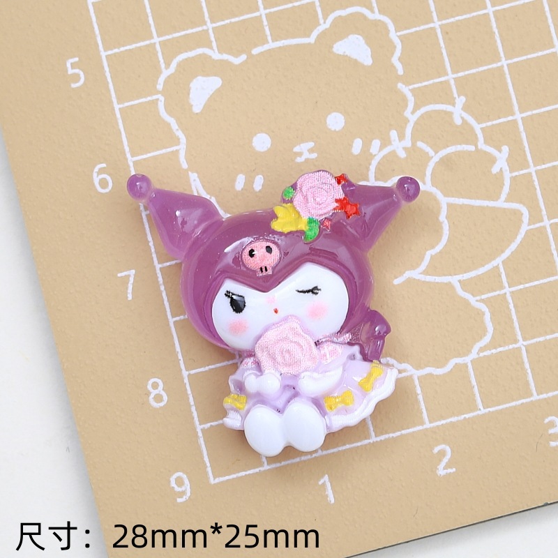 New resin accessories, luminous cartoon cream glue accessories, diy crocs, hair accessory materials, hair clips and ornaments Application Scenario