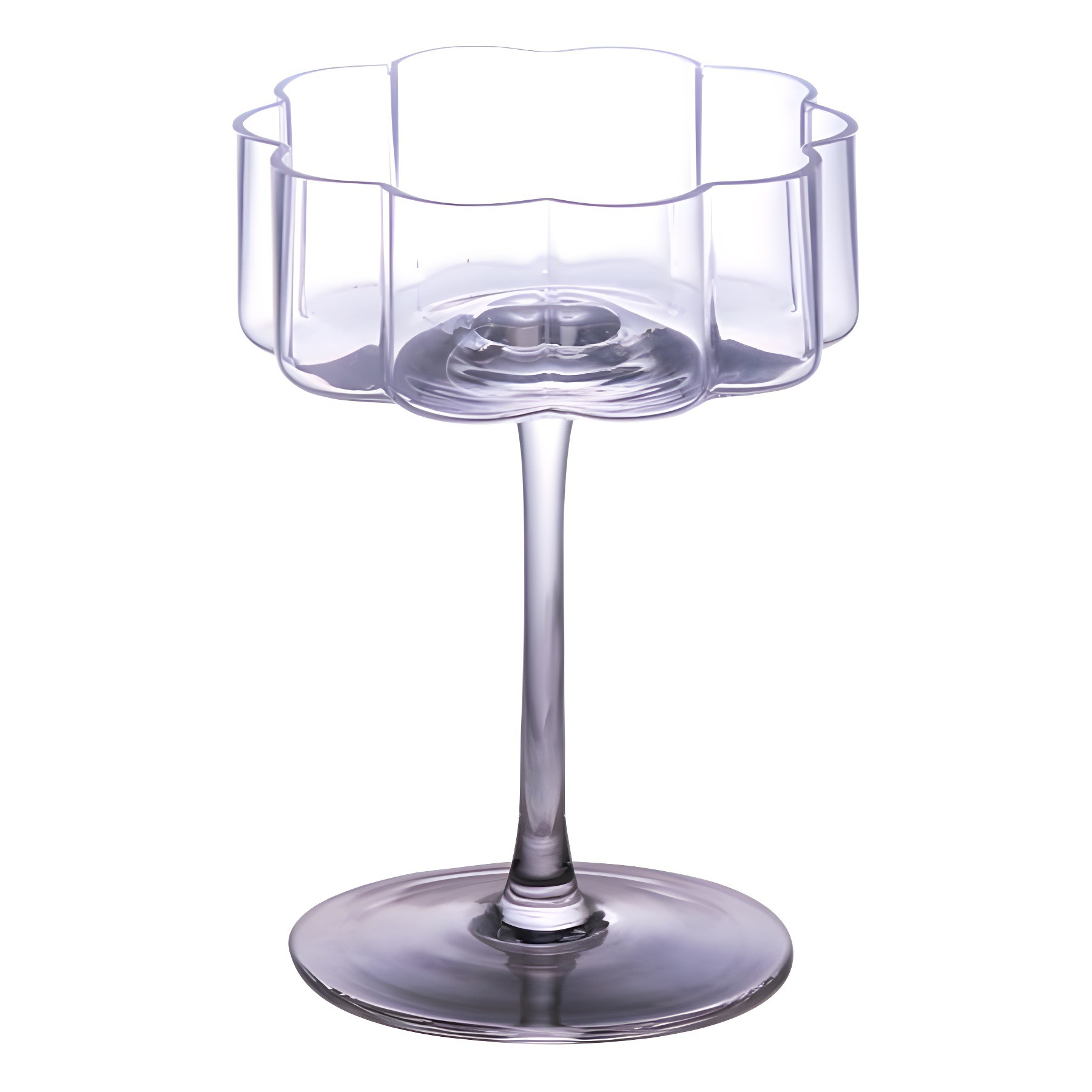 Dessert cup, fresh macaron ice cream cup, antique frosted highball cup, colorful petal glass cocktail cup Item Picture