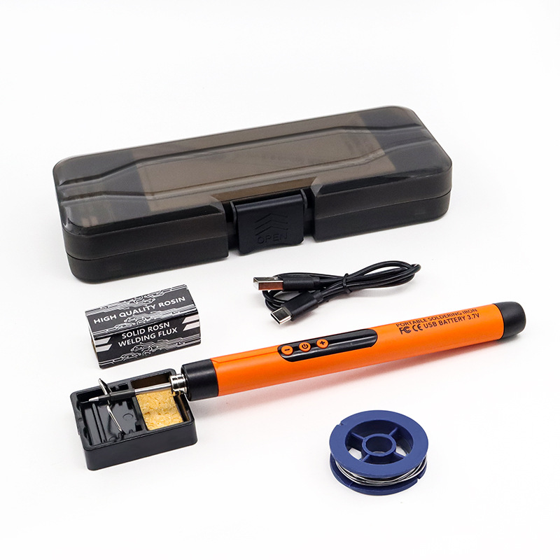 Wholesale of digital display usb charging soldering iron, portable radio soldering iron, household small repair soldering iron kit Item Picture