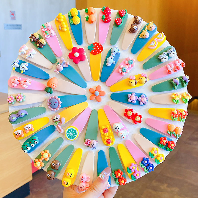 Handmade DIY hair clips, candy-colored water drop clips, Korean style ins broken hair bangs clips, side bb clips, hair clips wholesale details Picture